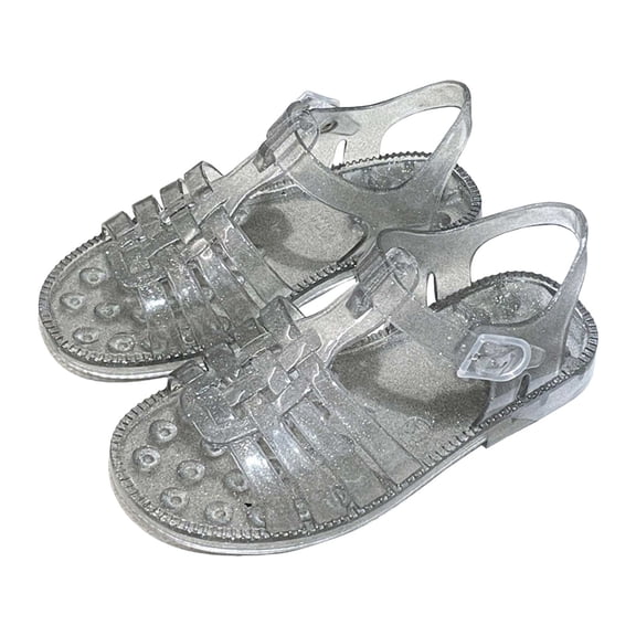 Mepaouo Girls Jelly Sandals Open Toe Summer Princess Dress Flats Fisherman Gladiator Kid Water Shoes