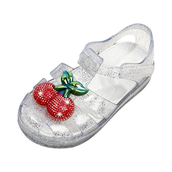 Mepaouo Girls Jelly Sandals Summer Princess Dress Flats Fisherman Gladiator Water Shoes for Toddler Little Kid