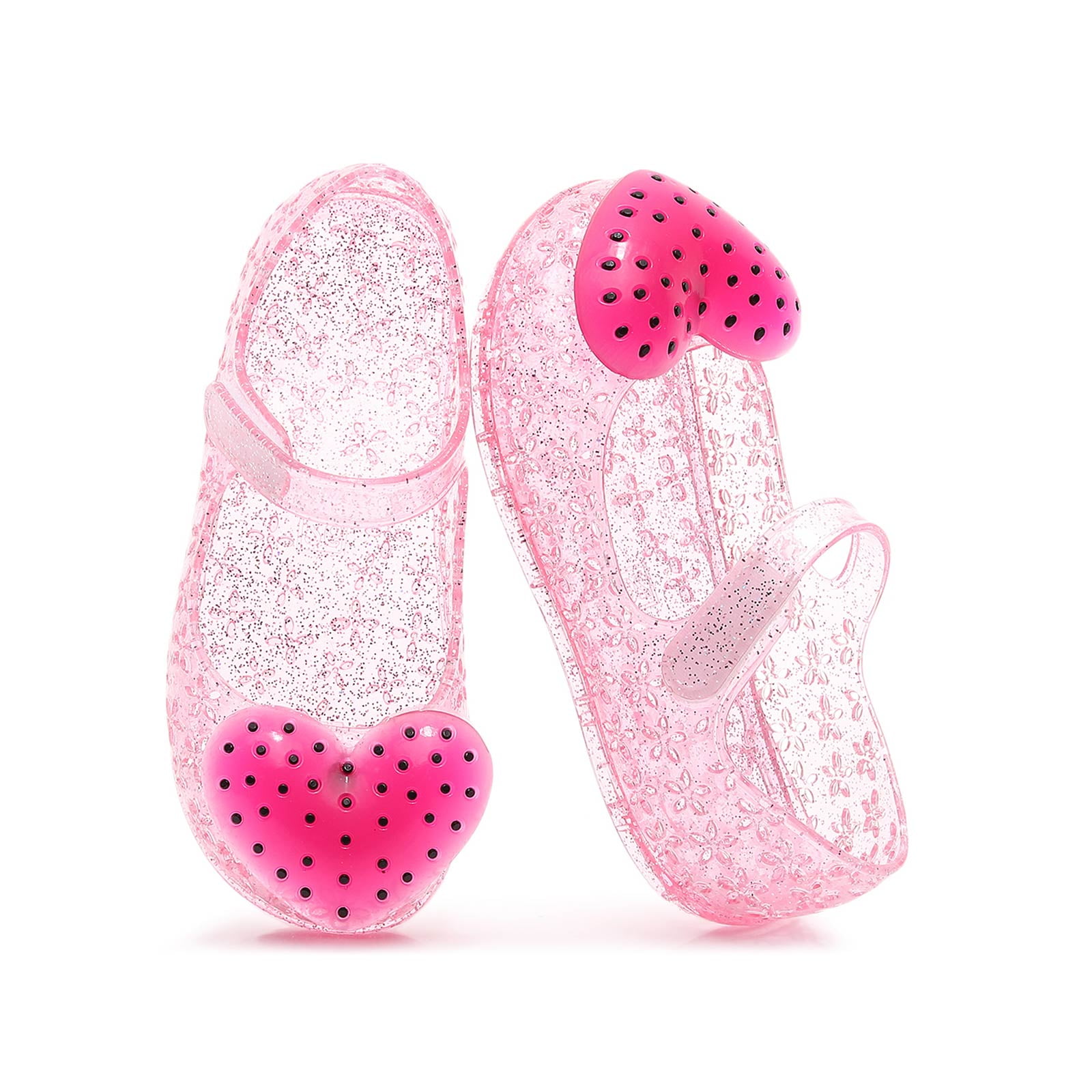 Mepaouo Girls Princess Dress Sandals Jelly Shoes for Toddler Clear ...