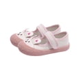 thumbnail image 1 of Mepaouo Girls Rabbit Walking Shoes Rubber Sole Casual Flats Cute Slip on Loafers for Little Big Kids, 1 of 5