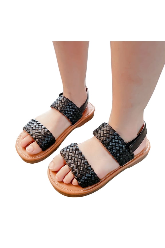 Girls Sandals Cork Footbed Casual Slides Back Strap Open Toe Summer Flat for Kids Toddler