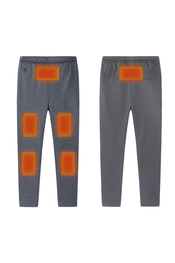 Heated Pants for Men Women Electric USB 8 Zones Winter Warm Heating Trousers(Grey,4XL)