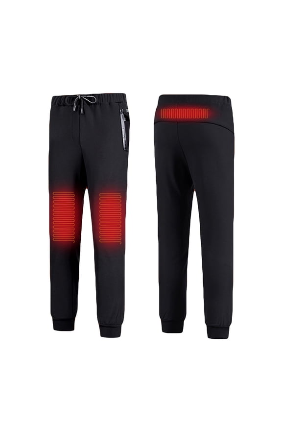 Heated Pants for Women with Battery Pack Heated Winter Thermal Bottom Heating Pants(Black,5XL)