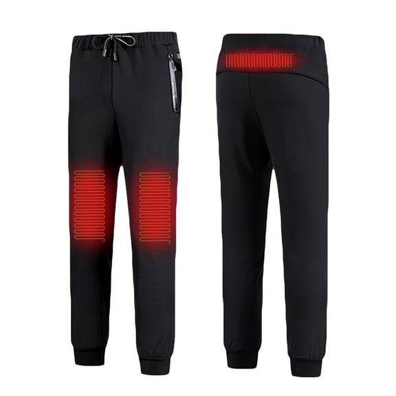 Mepaouo Heated Pants for Women with Battery Pack Heated Winter Thermal Bottom Heating Pants(Black,XL)
