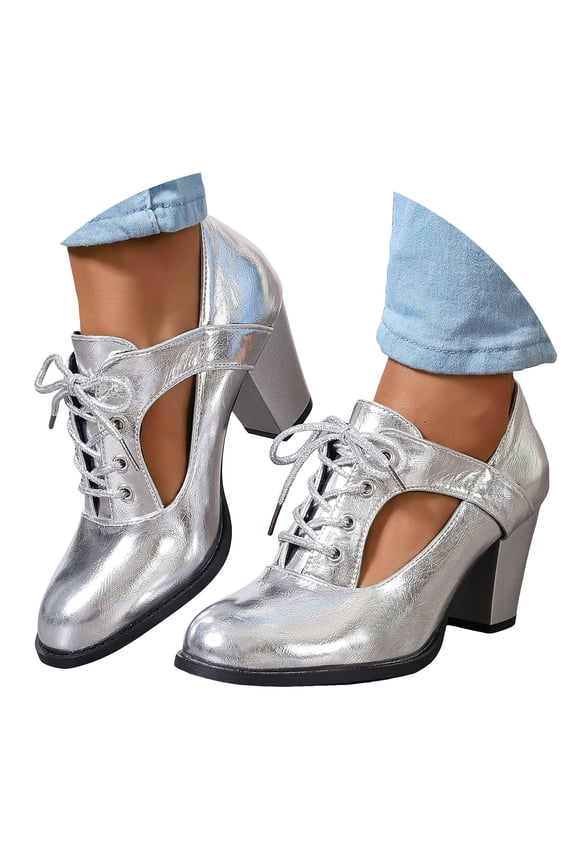 Heel Combat Boots for Women Lace up Fashion Heels Boots Strappy Ankle Booties