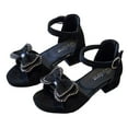 thumbnail image 1 of Mepaouo Heels Sandal for Girls Open Toe Ankle Buckle Strap Dress Shoes Bow Wedding Party Chunky Pumps, 1 of 6
