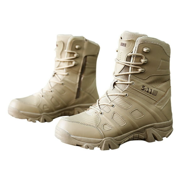 Mepaouo Hiking Work Boots Men's Tactical Military Desert Booties Breathable Running Walking Sneakers