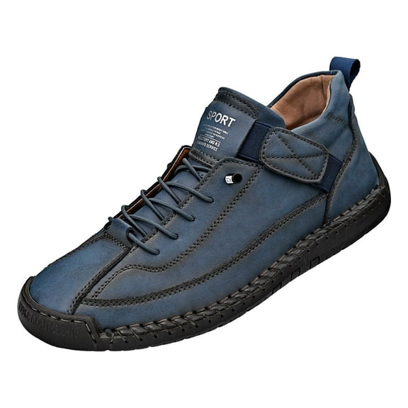 Mepaouo Hiking Work Boots Men's Tactical Waterproof Steel Toe Outdoor Military Safety Boots(Blue,9)