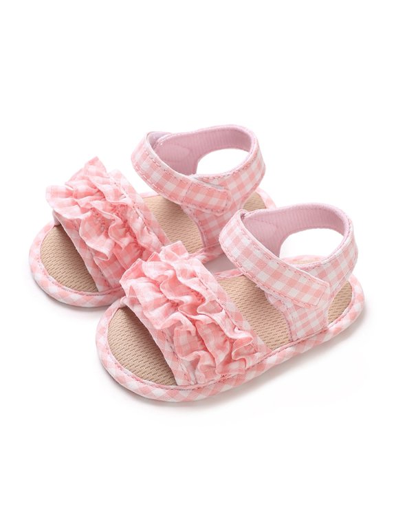 Infant Baby Boys Girls Summer Sandals Newborn Toddler First Walker Crib Dress Flat Shoes