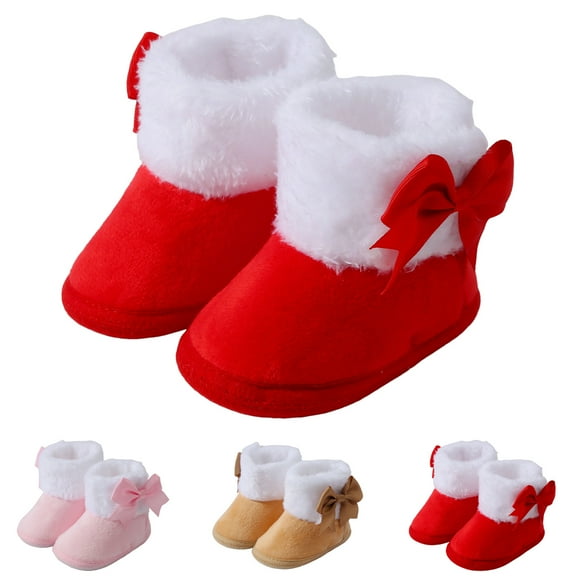 Mepaouo Infant Winter Snow Boots Baby Boys Girls Plush Sock Shoes Newborn First Walker Crib Shoes Khaki 3