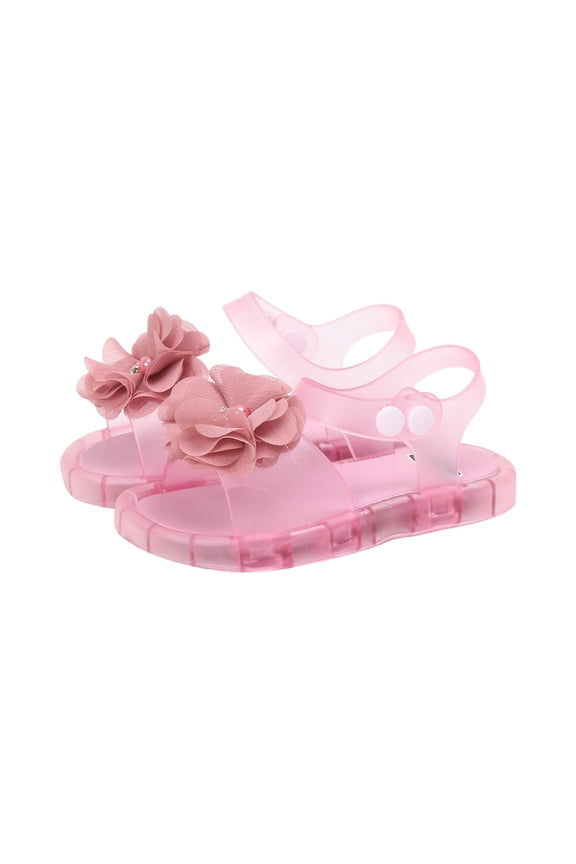 Jelly Sandals for Girls Open Toe Princess Costume Summer Dress Shoes Kids Water Beach Flats