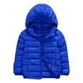 thumbnail image 1 of Mepaouo Kids Boy Girl Hooded Puffer Jackets Winter Lightweight Down Jacket Toddler Padded Outerwear Blue 3-4Year, 1 of 4