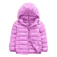 thumbnail image 1 of Mepaouo Kids Boy Girl Hooded Puffer Jackets Winter Lightweight Down Jacket Toddler Padded Outerwear Purple 8-9Year, 1 of 4