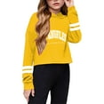 thumbnail image 1 of Mepaouo Kids Crop Tops Girls Long Sleeve Fashion Hoodies Toddler Hooded Pullover Sweatshirts Yellow 8-9 Years, 1 of 4