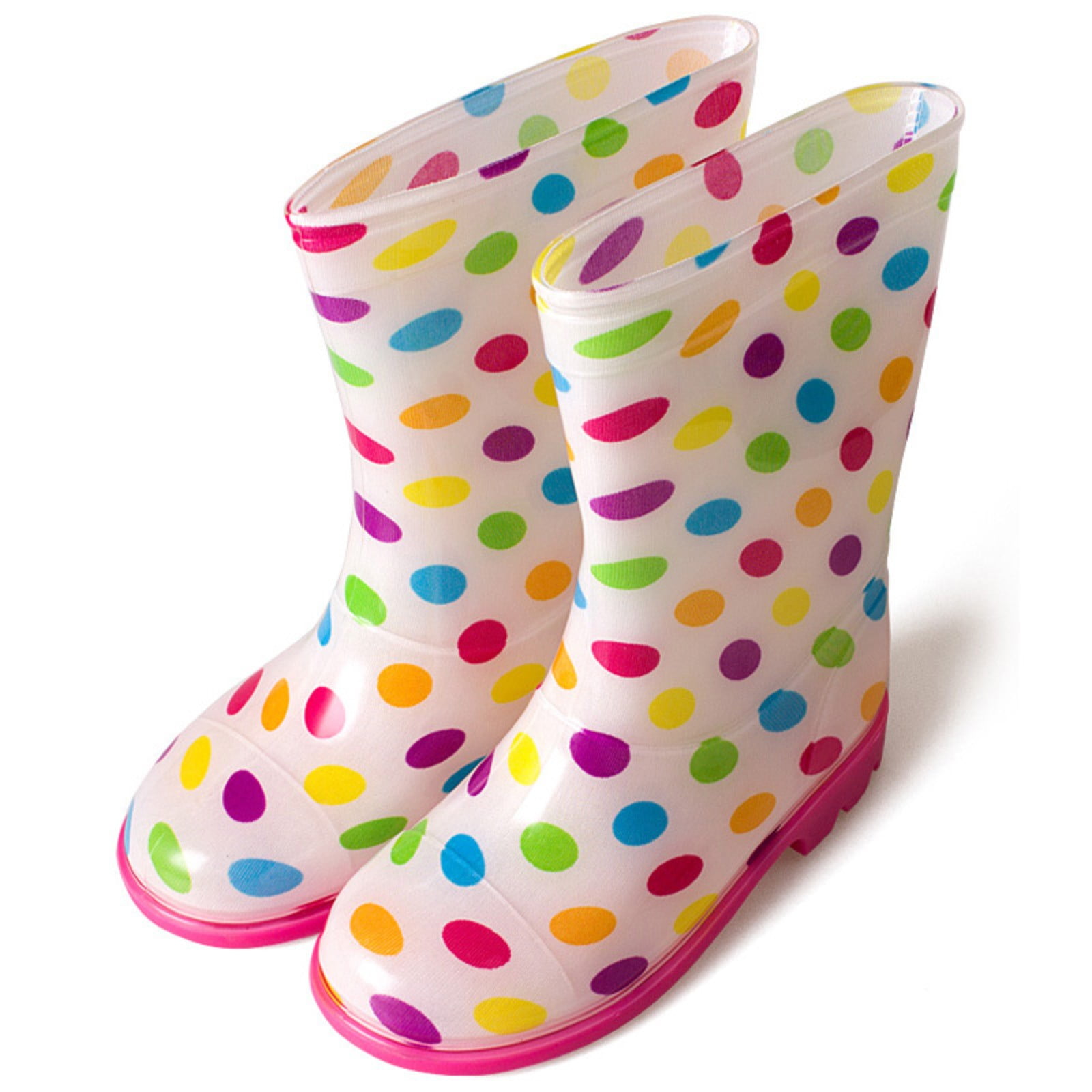 Mepaouo Kids Rain Boots Waterproof Printed Rubber Rainboots for Boys Girls Outdoor Walking Playing