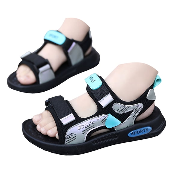 Mepaouo Kids Sandals Boys Girls Lightweight Non Slip Athletic Sandals Hiking Walking Beach Water Shoes
