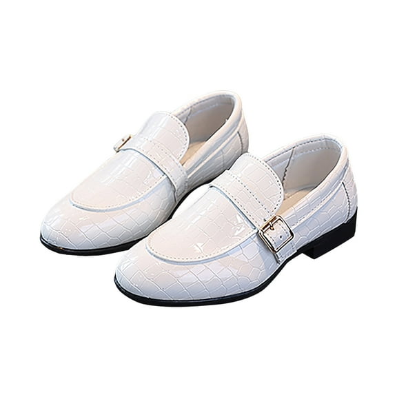 Mepaouo Kids Slip on Dress Loafer Shoes Boys Girls Trendy Oxfords Toddler Wedding School Uniform Flats
