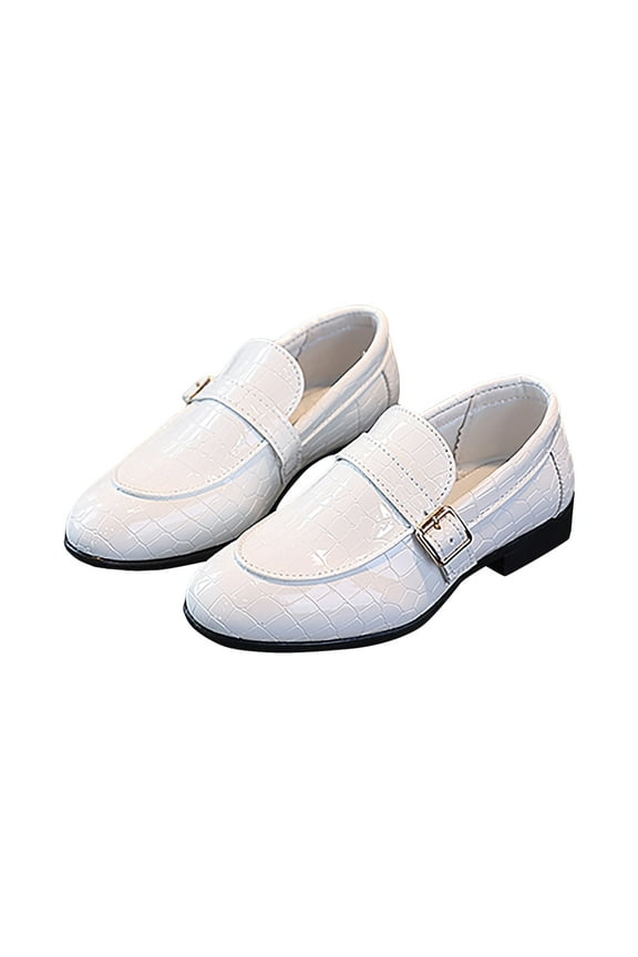 Kids Slip on Dress Loafer Shoes Boys Girls Trendy Oxfords Toddler Wedding School Uniform Flats