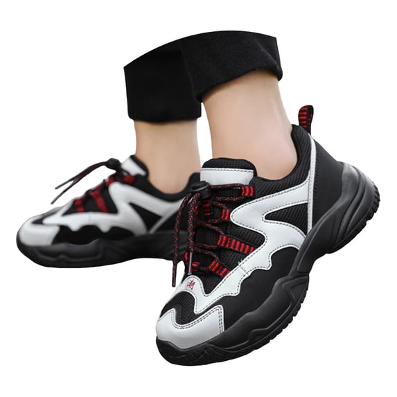 Mepaouo Kids Sneakers Boys Girls Arch Support Hiking Running Shoes Lace up Non Slip Casual Walking Shoes