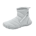 thumbnail image 1 of Mepaouo Kids Snow Boots Girls Boys Toddlers Winter Warm Fleece Lined Waterproof Ankle Booties(Grey,1), 1 of 6