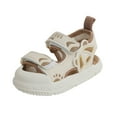 thumbnail image 1 of Mepaouo Kids Summer Sandals Boys Girls Outdoor Walking Shoes Adjustable Strap Sport Water Slides Brown, 1 of 9