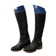 thumbnail image 1 of Mepaouo Knee-High Boots for Women Round Toe Leather Tall Long Boots Heel Walking Boots, 1 of 5