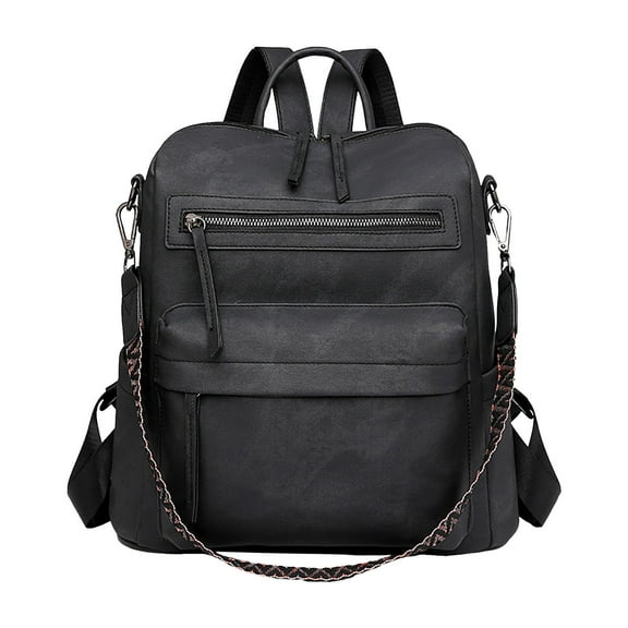 Mepaouo Leather Backpack Purse for Women Ladies Casual Shoulder Bag Fashion Work Travel Handbags