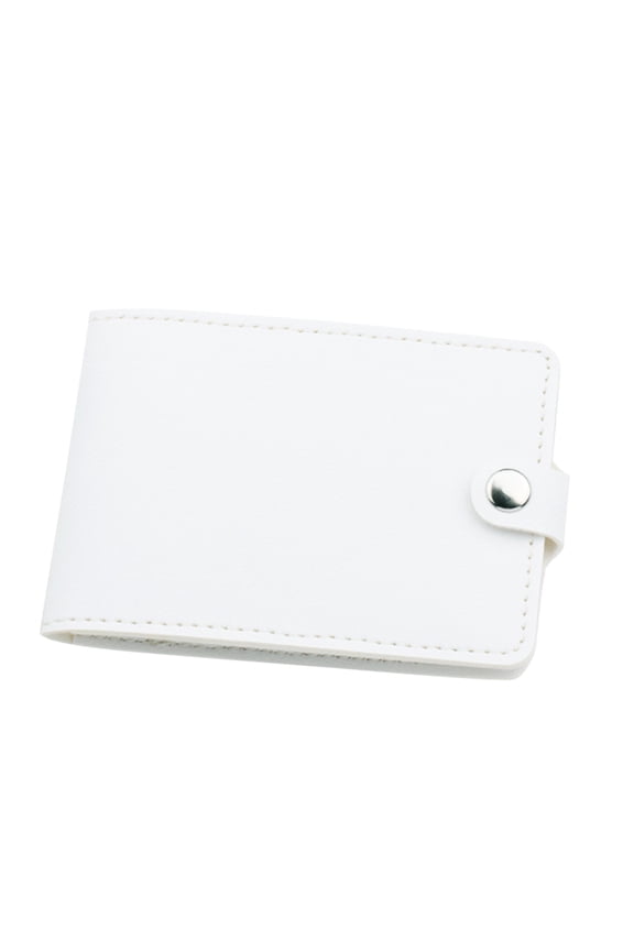 Leather Credit Card Holder Slim Bifold Driver's License Safe Folding Business Purse Clips