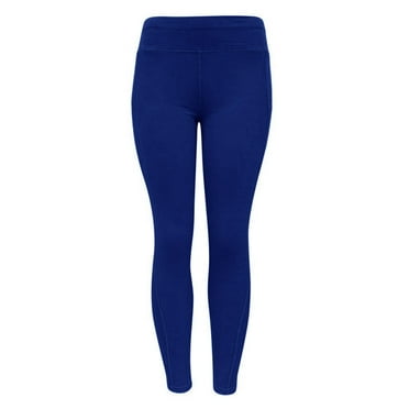 Mepaouo Leggings with Pockets for Women High Waisted Tummy Control Workout Yoga Pants(Blue,L)