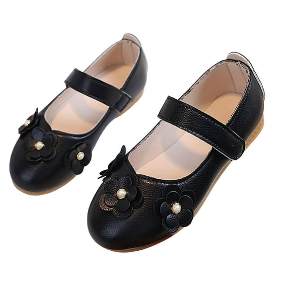 Mepaouo Little Girls Mary Jane Slip on Flower Shoes Toddler Ballerina Flats Wedding Dress Loafers