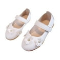 thumbnail image 1 of Mepaouo Little Girls Mary Jane Slip on Flower Shoes Toddler Ballerina Flats Wedding Dress Loafers, 1 of 5