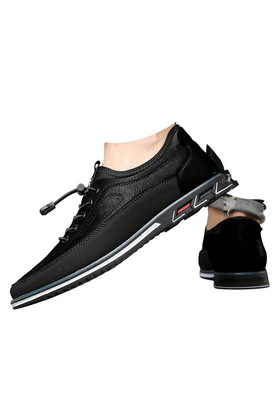 Loafers for Men Lace-up Anti Slip Casual Shoes Business High Range Versatile Dress Shoes