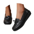 thumbnail image 1 of Mepaouo Loafers for Women Business Casual Shoes Comfortable Bowknot Penny Loafer Slip on Work Flats Black 7, 1 of 9