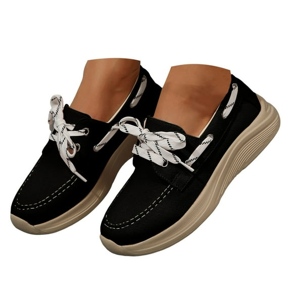 Mepaouo Loafers for Women Comfortable Casual Slip on Walking Shoes Arch Support Work Canvas Oxfords