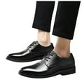 thumbnail image 1 of Mepaouo Men Formal Shoes Classic Retro Business Loafers Slip on Breathable Leather Shoes for Working, 1 of 6