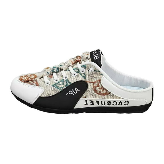 Mepaouo Men Slip on Mule Sneakers 2025 Casual Sports Walking Shoes Summer Half Drag Slip on Loafers