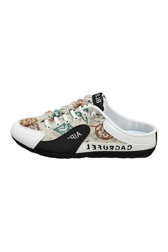 Men Slip on Mule Sneakers 2025 Casual Sports Walking Shoes Summer Half Drag Slip on Loafers