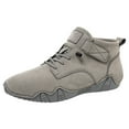 thumbnail image 1 of Mepaouo Men's Ankle Hiking Boots Lace up Zero Drop Barefoot Shoes Walking Running Sneakers(Grey,7), 1 of 5