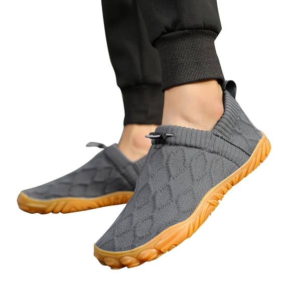 Mepaouo Men's Barefoot Shoes Wide Toe Box Running Shoes Zero Drop Non Slip Cross Trainer Shoes