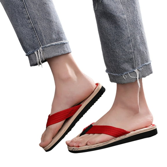 Mepaouo Men's Beach Flip Flop Yoga Mat Thong Sandals Arch Support Footbed Beach Slide Shoes Size 10