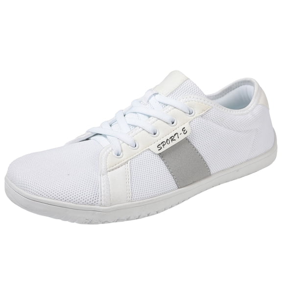 Mepaouo Men's Canvas Barefoot Shoes Wide Toe Minimalist Water Sneakers with Zero Drop Sole for Women