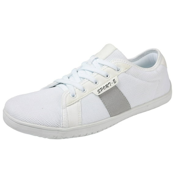 Mepaouo Men's Canvas Barefoot Shoes Wide Toe Minimalist Water Sneakers with Zero Drop Sole for Women