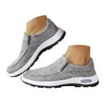 thumbnail image 1 of Mepaouo Men's Canvas Loafers Slip on Vintage Flat Boat Shoes Walking Work Outdoor Hiking Sneakers, 1 of 7