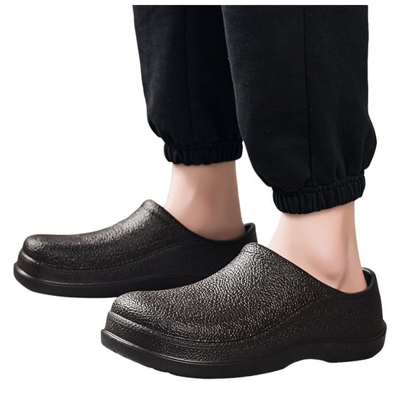 Mepaouo Men's Casual Walking Mules Light Open Back Slip on Walking Clogs Breathable Outdoor Slippers