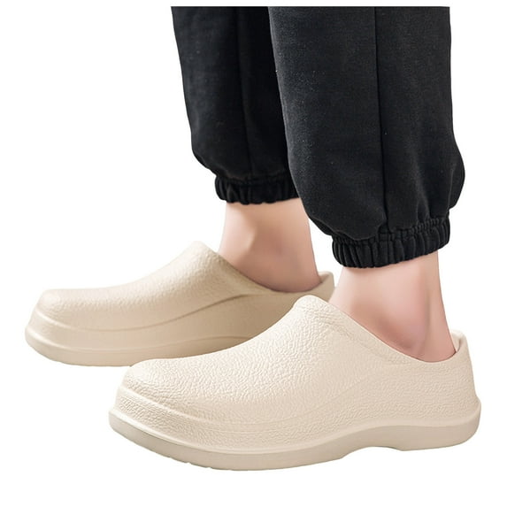 Mepaouo Men's Casual Walking Mules Light Open Back Slip on Walking Clogs Breathable Outdoor Slippers