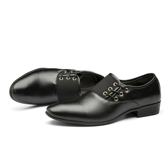 Mepaouo Men's Classic Dress Shoes Retro Business Formal Derby Shoes Comfortable Oxfords Shoes