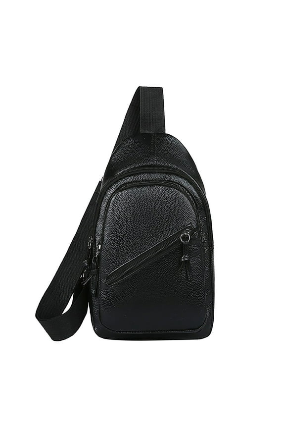 Men's Crossbody Bags Sling Backpack Multipurpose Shoulder Chest Daypack Hiking Fanny Pack(Black)