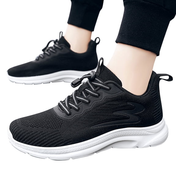 Mepaouo Men's Fashion Sneakers Arch Support Breathable Running Shoes Lace up Tennis Shoes