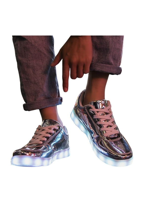 Men's Light Shoes Fashion Light Up Shoes USB Charging Luminous LED Sneakers for Women