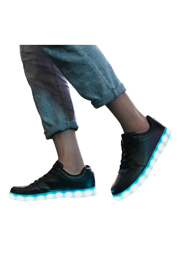 Men's Light Shoes Fashion Light Up Shoes USB Charging Luminous LED Sneakers for Women